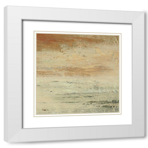 Siena Abstract I  White Modern Wood Framed Art Print with Double Matting by Studio Nova