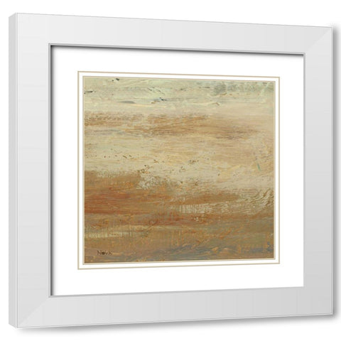 Siena Abstract II  White Modern Wood Framed Art Print with Double Matting by Studio Nova