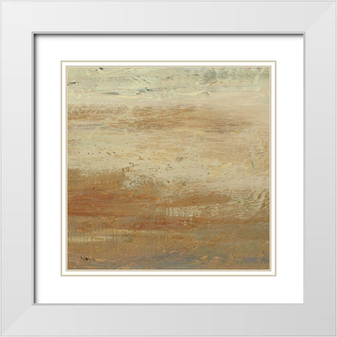 Siena Abstract II  White Modern Wood Framed Art Print with Double Matting by Studio Nova