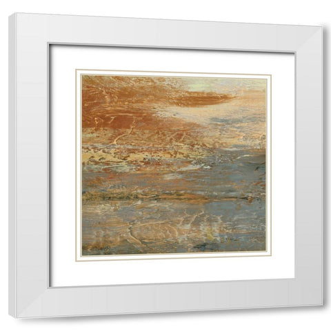 Siena Abstract III  White Modern Wood Framed Art Print with Double Matting by Studio Nova