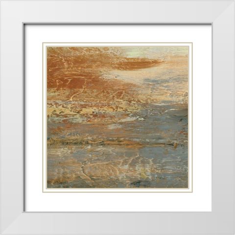 Siena Abstract III  White Modern Wood Framed Art Print with Double Matting by Studio Nova