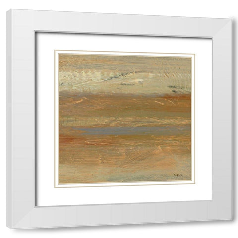 Siena Abstract V  White Modern Wood Framed Art Print with Double Matting by Studio Nova