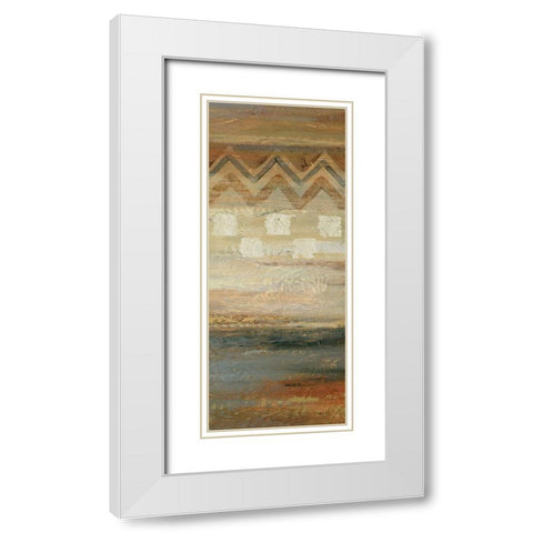 Siena Geometric Panel II  White Modern Wood Framed Art Print with Double Matting by Studio Nova