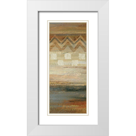 Siena Geometric Panel II  White Modern Wood Framed Art Print with Double Matting by Studio Nova