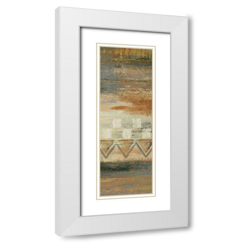 Siena Geometric Panel I  White Modern Wood Framed Art Print with Double Matting by Studio Nova