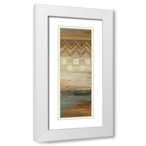 Siena Geometric Panel II  White Modern Wood Framed Art Print with Double Matting by Studio Nova