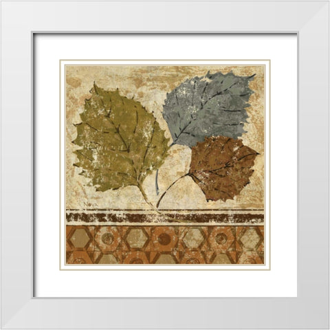 Golden Autumn I  White Modern Wood Framed Art Print with Double Matting by Studio Nova