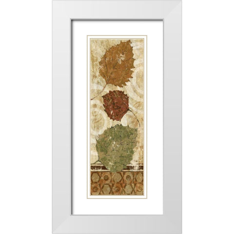 Golden Autumn Panel II  White Modern Wood Framed Art Print with Double Matting by Studio Nova