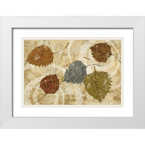 Golden Autumn Landscape  White Modern Wood Framed Art Print with Double Matting by Studio Nova