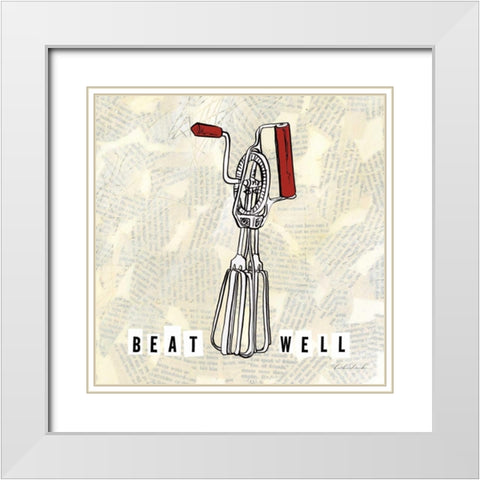 Kitchen Utensils V  White Modern Wood Framed Art Print with Double Matting by Dundon, Caitlin
