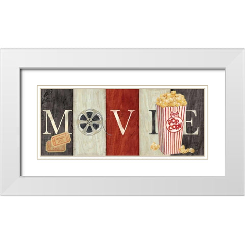 Movie Cinema Signs I  White Modern Wood Framed Art Print with Double Matting by Coulter, Cynthia