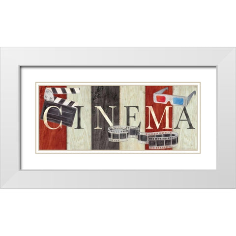 Movie Cinema Signs II  White Modern Wood Framed Art Print with Double Matting by Coulter, Cynthia
