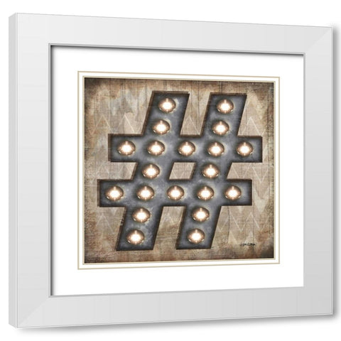 Marquee Symbols I  White Modern Wood Framed Art Print with Double Matting by Killeen, Jen