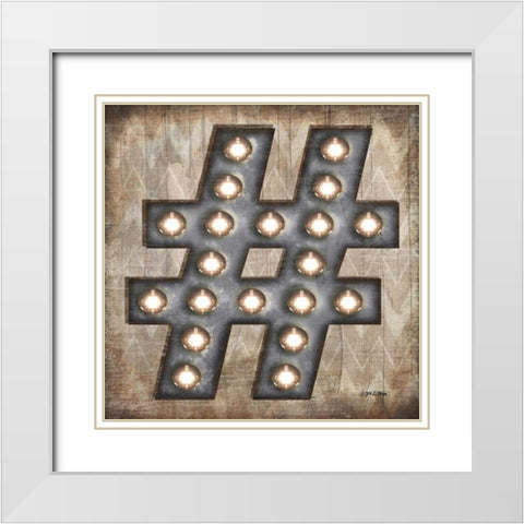 Marquee Symbols I  White Modern Wood Framed Art Print with Double Matting by Killeen, Jen