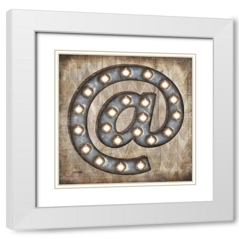 Marquee Symbols II  White Modern Wood Framed Art Print with Double Matting by Killeen, Jen