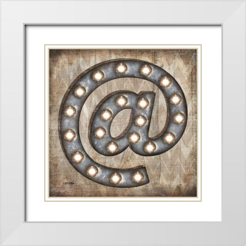Marquee Symbols II  White Modern Wood Framed Art Print with Double Matting by Killeen, Jen