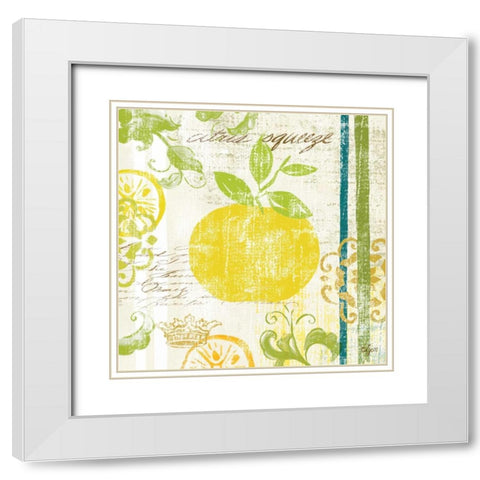 Fruit Crush IV  White Modern Wood Framed Art Print with Double Matting by Lyon, Rebecca