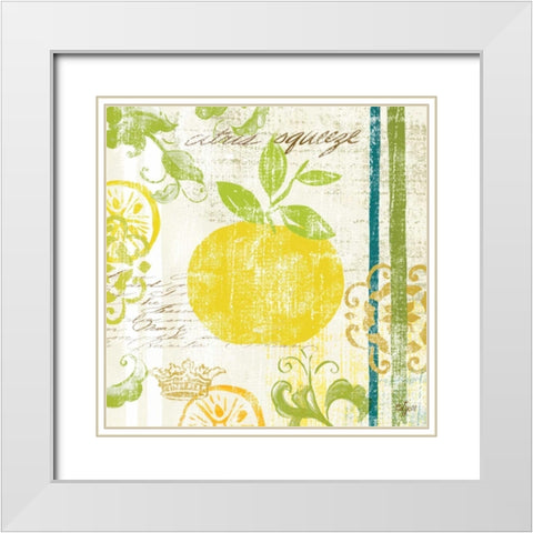 Fruit Crush IV  White Modern Wood Framed Art Print with Double Matting by Lyon, Rebecca