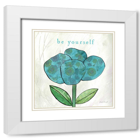 Paper Flower I  White Modern Wood Framed Art Print with Double Matting by Dundon, Caitlin