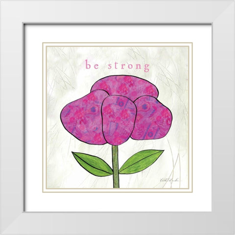 Paper Flower II  White Modern Wood Framed Art Print with Double Matting by Dundon, Caitlin