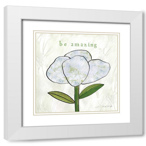 Paper Flower IV  White Modern Wood Framed Art Print with Double Matting by Dundon, Caitlin