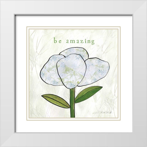 Paper Flower IV  White Modern Wood Framed Art Print with Double Matting by Dundon, Caitlin