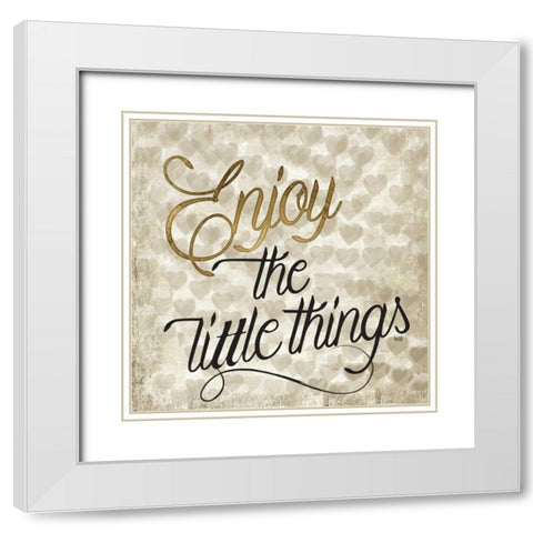 Love Life III White Modern Wood Framed Art Print with Double Matting by Hartworks