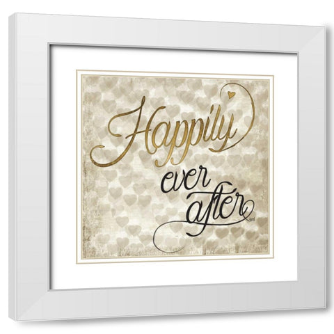 Love Life IV White Modern Wood Framed Art Print with Double Matting by Hartworks