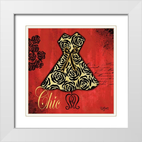 All Dressed Up I White Modern Wood Framed Art Print with Double Matting by Lyon, Rebecca