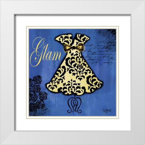 All Dressed Up II White Modern Wood Framed Art Print with Double Matting by Lyon, Rebecca