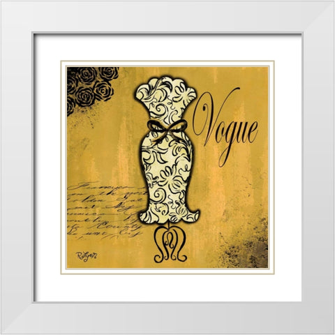 All Dressed Up IV White Modern Wood Framed Art Print with Double Matting by Lyon, Rebecca