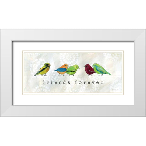 Birds of a Feather I White Modern Wood Framed Art Print with Double Matting by Dundon, Caitlin