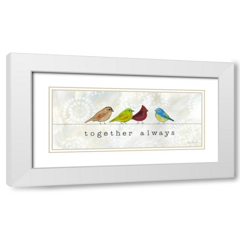 Birds of a Feather II White Modern Wood Framed Art Print with Double Matting by Dundon, Caitlin