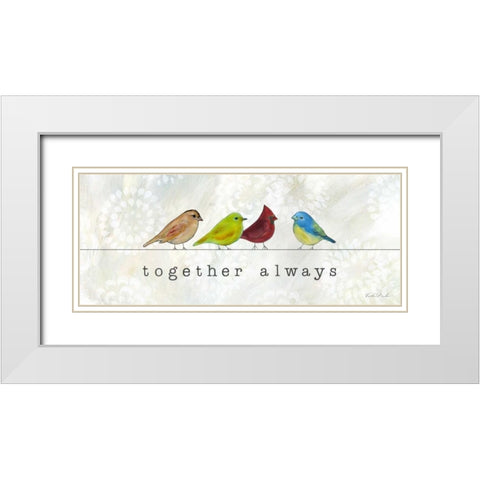 Birds of a Feather II White Modern Wood Framed Art Print with Double Matting by Dundon, Caitlin