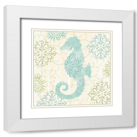 Coastal Whimsy IV White Modern Wood Framed Art Print with Double Matting by Lyon, Rebecca