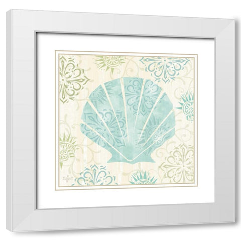 Coastal Whimsy VII White Modern Wood Framed Art Print with Double Matting by Lyon, Rebecca