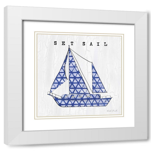 Boating Life IV White Modern Wood Framed Art Print with Double Matting by Dundon, Caitlin