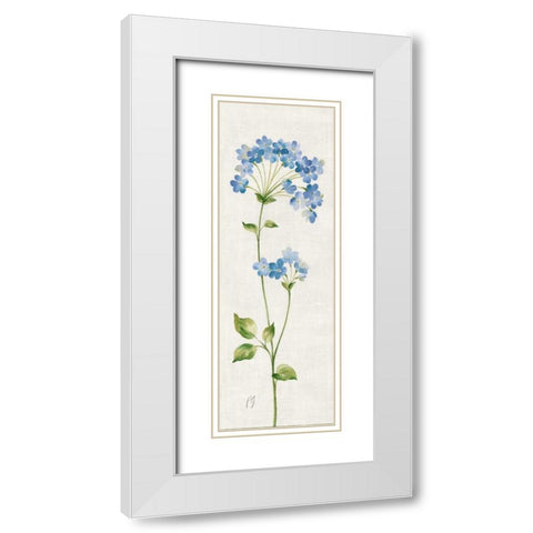 Airy Blues I White Modern Wood Framed Art Print with Double Matting by Gladding, Pamela