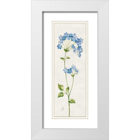Airy Blues I White Modern Wood Framed Art Print with Double Matting by Gladding, Pamela