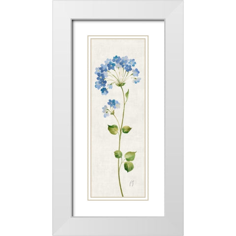 Airy Blues II White Modern Wood Framed Art Print with Double Matting by Gladding, Pamela