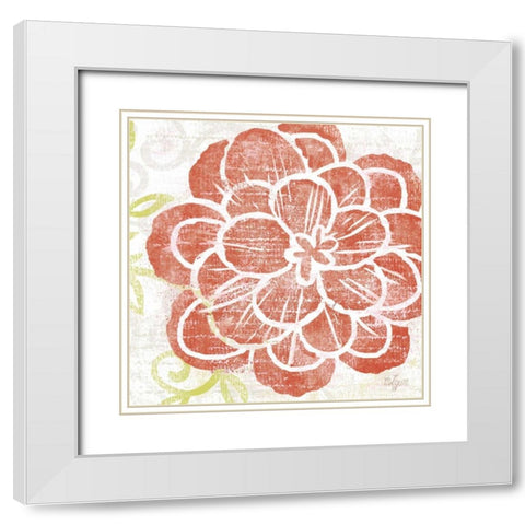Graphic Garden I White Modern Wood Framed Art Print with Double Matting by Lyon, Rebecca