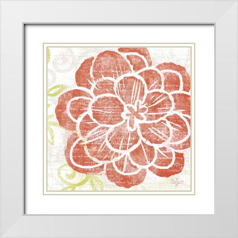 Graphic Garden I White Modern Wood Framed Art Print with Double Matting by Lyon, Rebecca