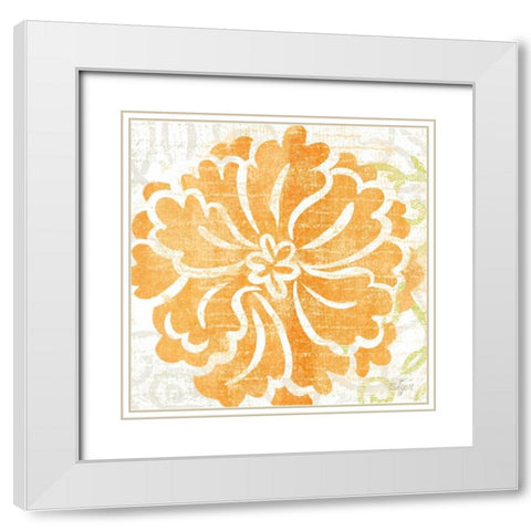 Graphic Garden II White Modern Wood Framed Art Print with Double Matting by Lyon, Rebecca