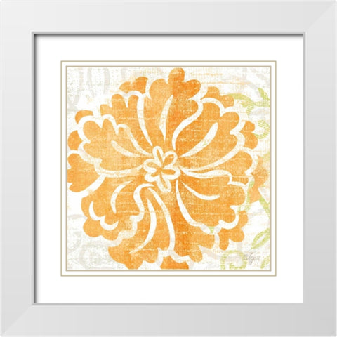 Graphic Garden II White Modern Wood Framed Art Print with Double Matting by Lyon, Rebecca