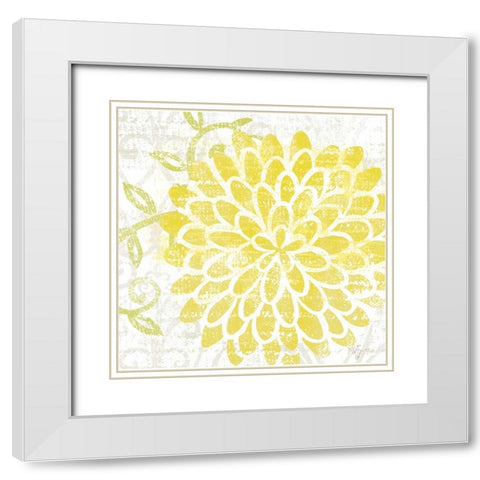 Graphic Garden III White Modern Wood Framed Art Print with Double Matting by Lyon, Rebecca