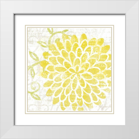 Graphic Garden III White Modern Wood Framed Art Print with Double Matting by Lyon, Rebecca