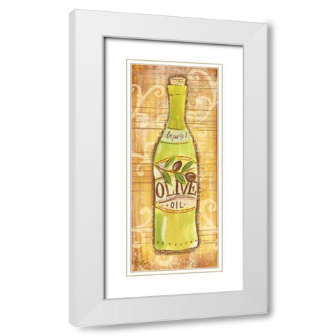 Gourmet Olive Oil II White Modern Wood Framed Art Print with Double Matting by Lyon, Rebecca
