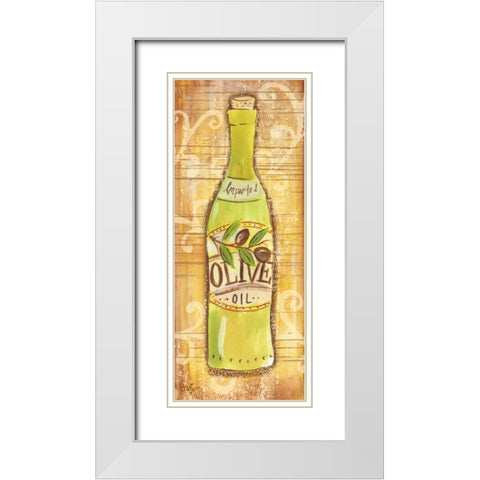 Gourmet Olive Oil II White Modern Wood Framed Art Print with Double Matting by Lyon, Rebecca