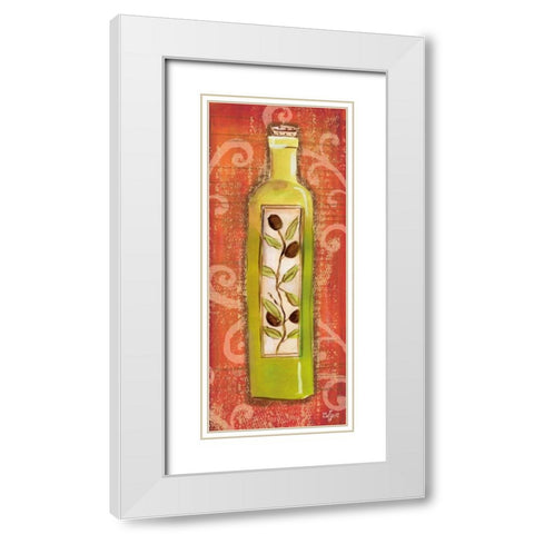 Gourmet Olive Oil VI White Modern Wood Framed Art Print with Double Matting by Lyon, Rebecca