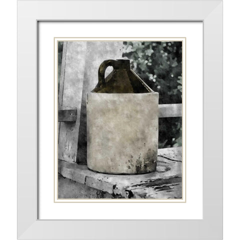 On the Farm I White Modern Wood Framed Art Print with Double Matting by Romita, Denise